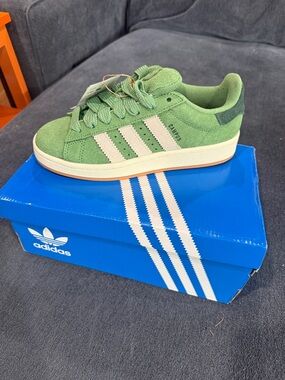 adidas Campus Suede Sneaker in Mint Green and White